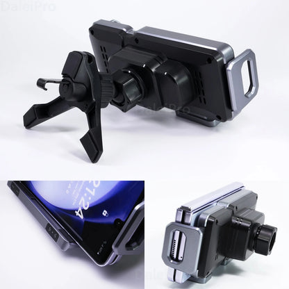 Dual Coil Foldable Phone Holder & Wireless Charger