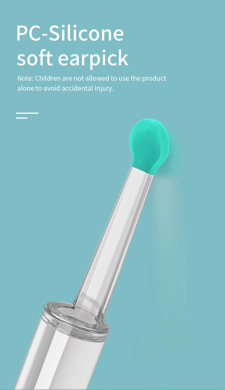 Smartlyo Smart Visual Ear Cleaner with Camera showing the device with a camera tip and LED lights for ear inspection.