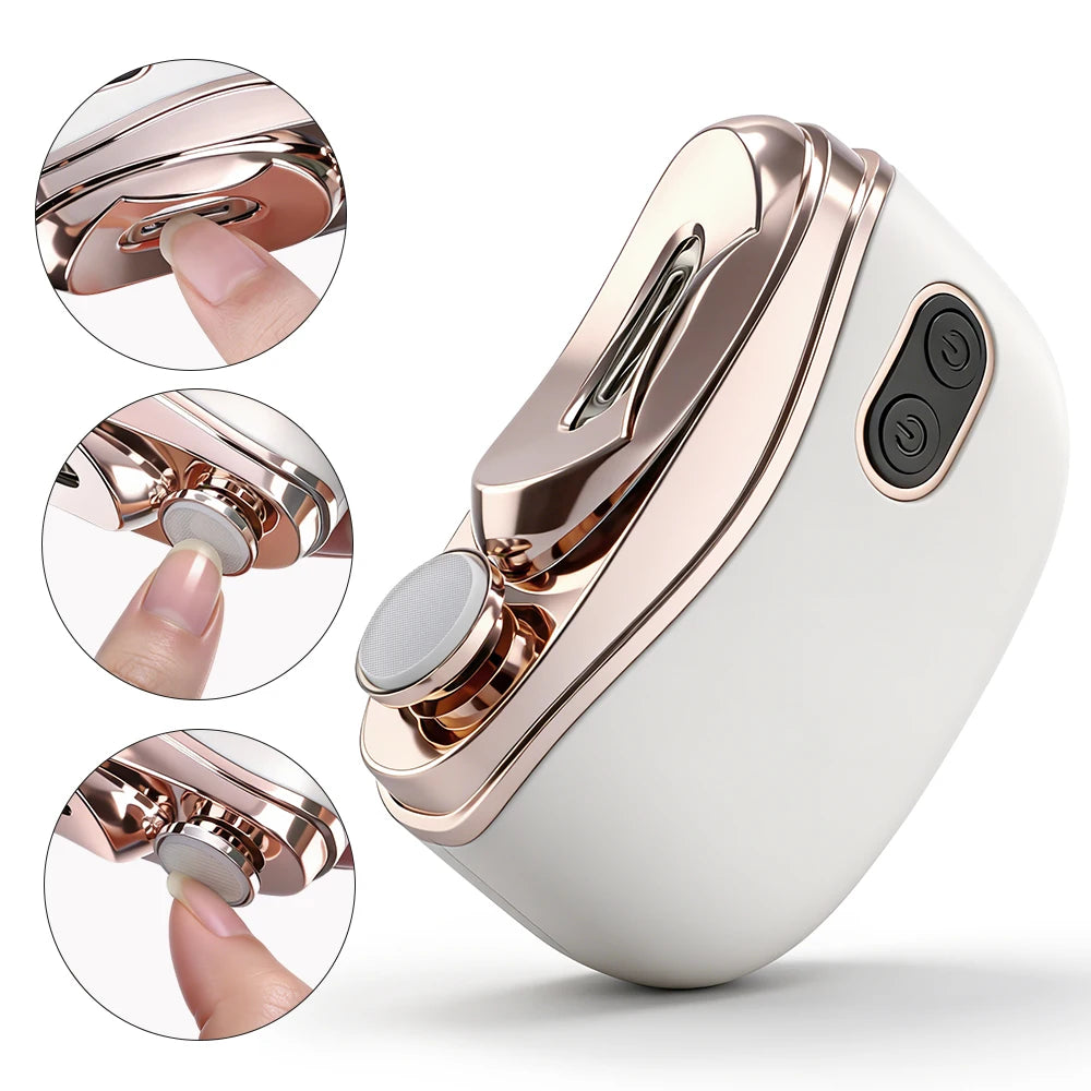 Rechargeable Electric Nail Clipper with LED Light