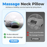 Smartlyo 3-in-1 neck and shoulder pillow massage device for pain relief, featuring adjustable design and plush fabric for comfort.