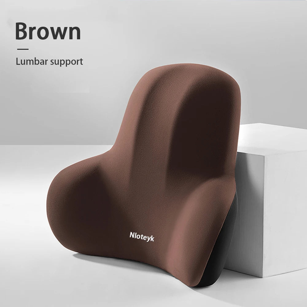 Smartlyo car lumbar support back cushion and neck pillow set, ergonomic design for added comfort during drives.