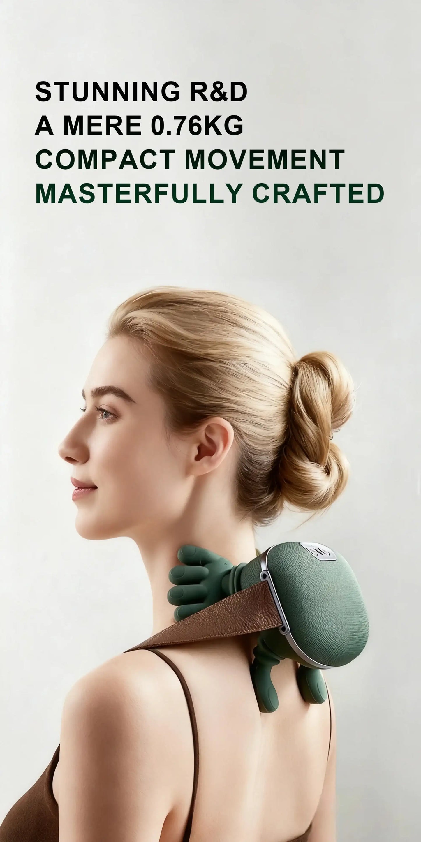 Smartlyo automatic shoulder and neck massager with ergonomic design and adjustable straps for soothing relief.