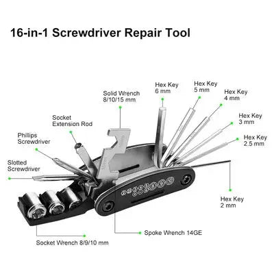 Smartlyo 16-in-1 socket wrench set with multiple interchangeable sockets and handles for versatile mechanical work.