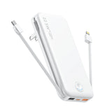 Smartlyo portable charger with built-in cables, compact design for convenient charging on the go