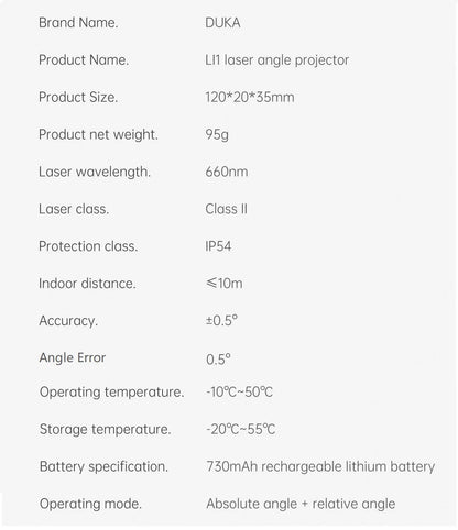 Smartlyo Laser Protractor Digital Inclinometer displaying measurement on screen with adjustable angle sensor