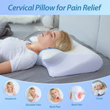 Cervical orthopedic pillow by My Store, showing a white ergonomic pillow designed for neck support and spinal alignment.