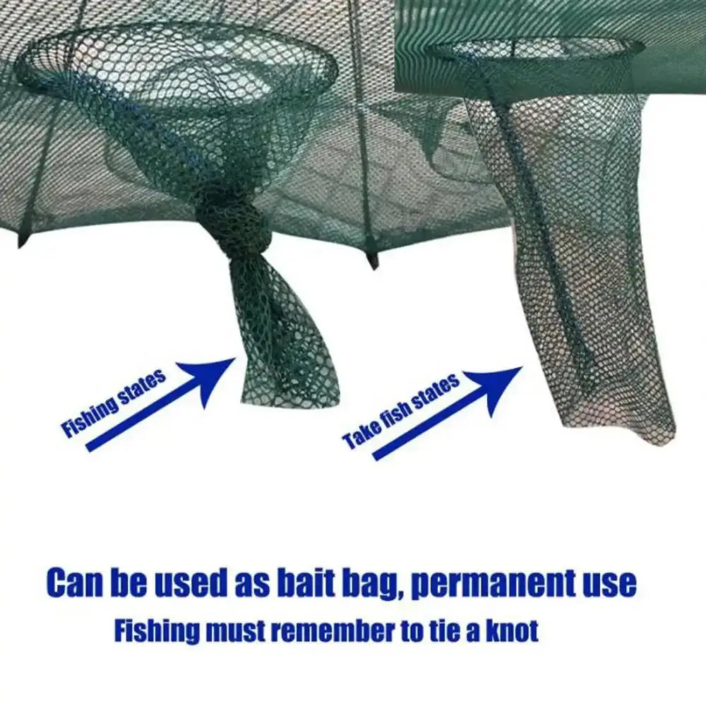 Foldable Smartlyo fishing net with mesh basket and handle, suitable for freshwater and saltwater fishing.