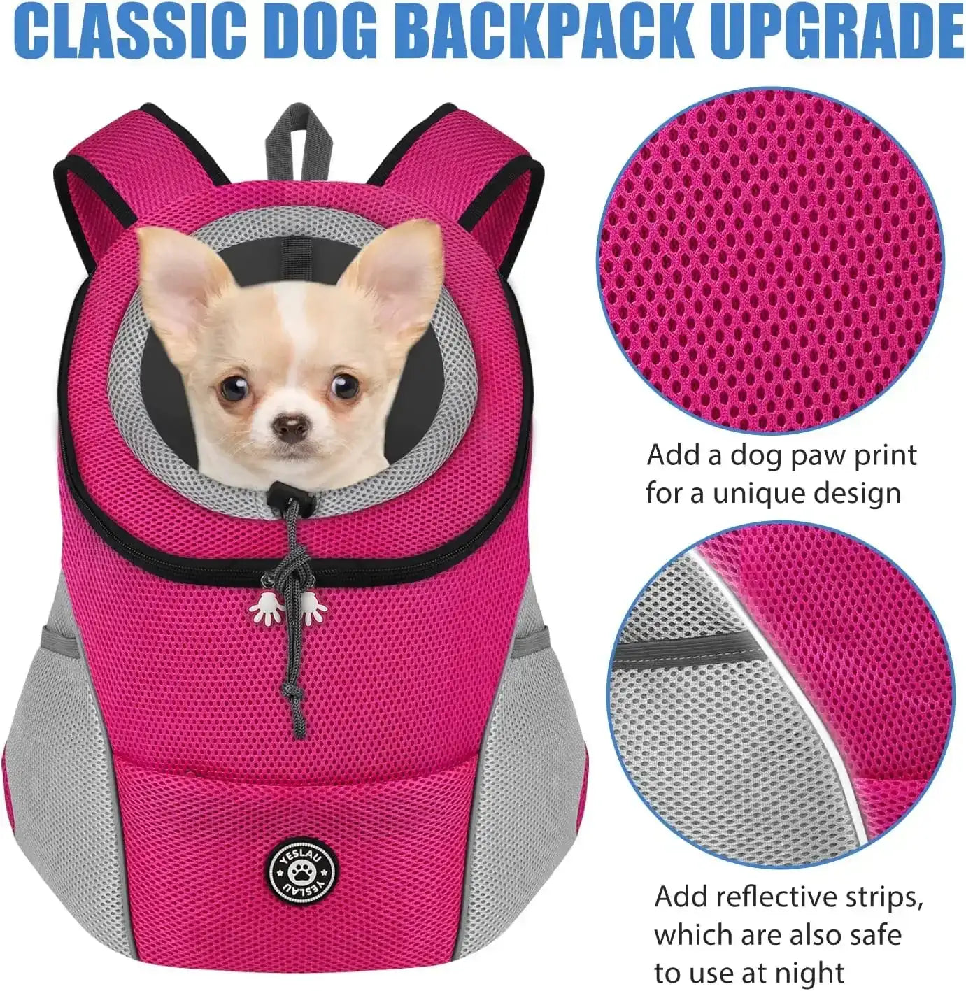 Smartlyo pet carrier portable travel backpack with mesh sides and adjustable straps for comfortable pet transport.