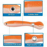 Realistic flexible fishing lure set by Smartlyo with multiple colorful lures designed to attract fish during fishing.