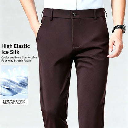 Men's Slim Stretch Wrinkle-Resistant Dress Pants