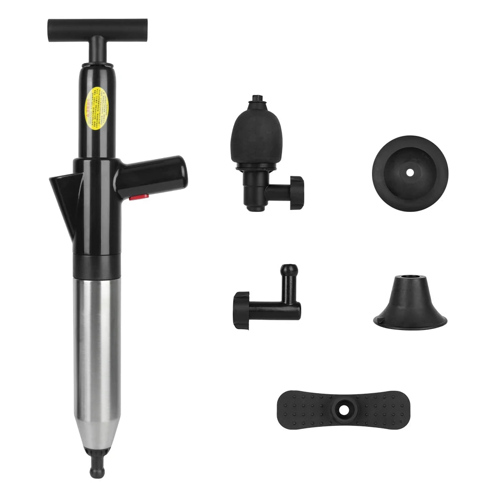 High pressure drain plunger and dredge for clog removal, featuring durable construction for effective plumbing blockage clearing.
