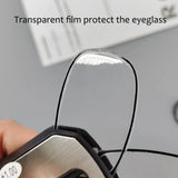 Folding pocket reading glasses with black frame and compact design, ideal for on-the-go reading assistance.