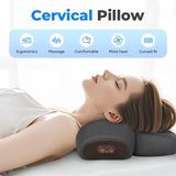 Smartlyo 3-in-1 neck shoulder pillow massage for pain relief, showing the ergonomic design and soft fabric in a close-up shot.