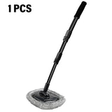 Smartlyo retractable bent bar car wash brush with adjustable handle and soft bristles for effective vehicle cleaning.
